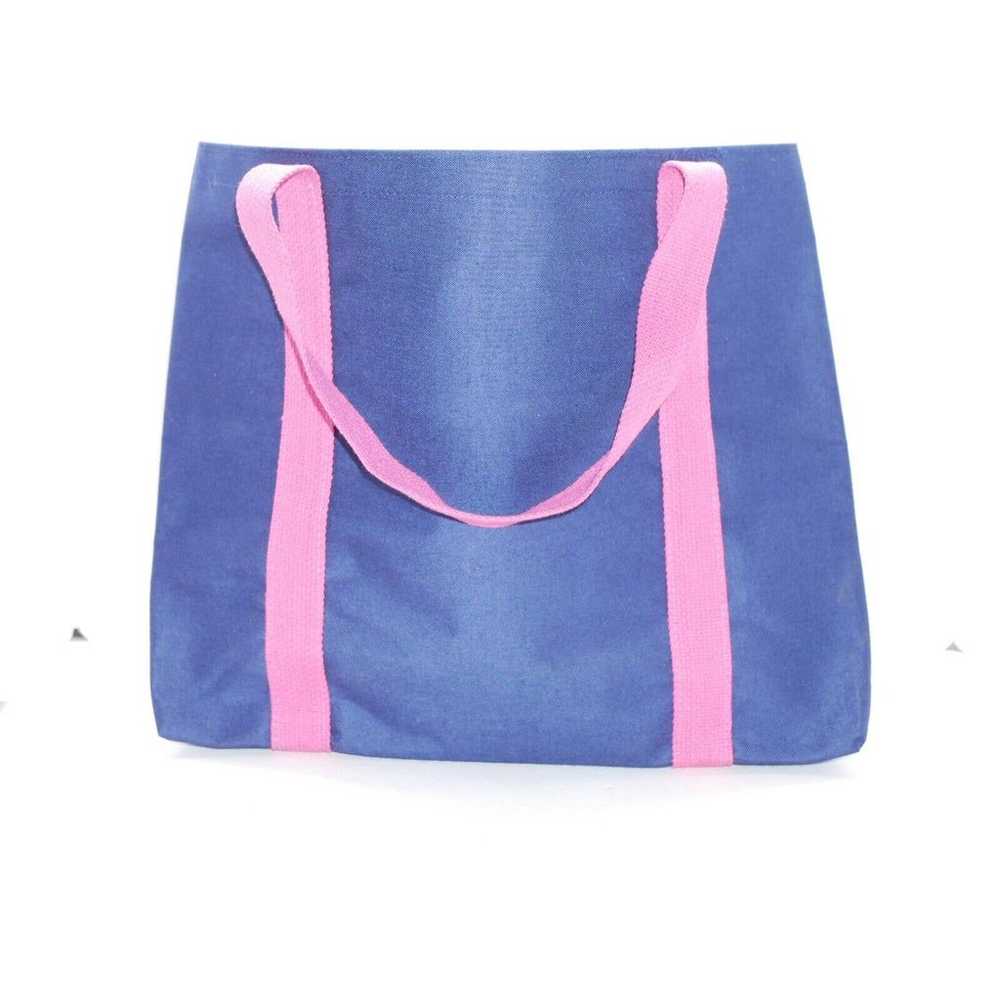 Vintage Neiman Marcus Tote Bag Blue Mint Pink Col… - image 8