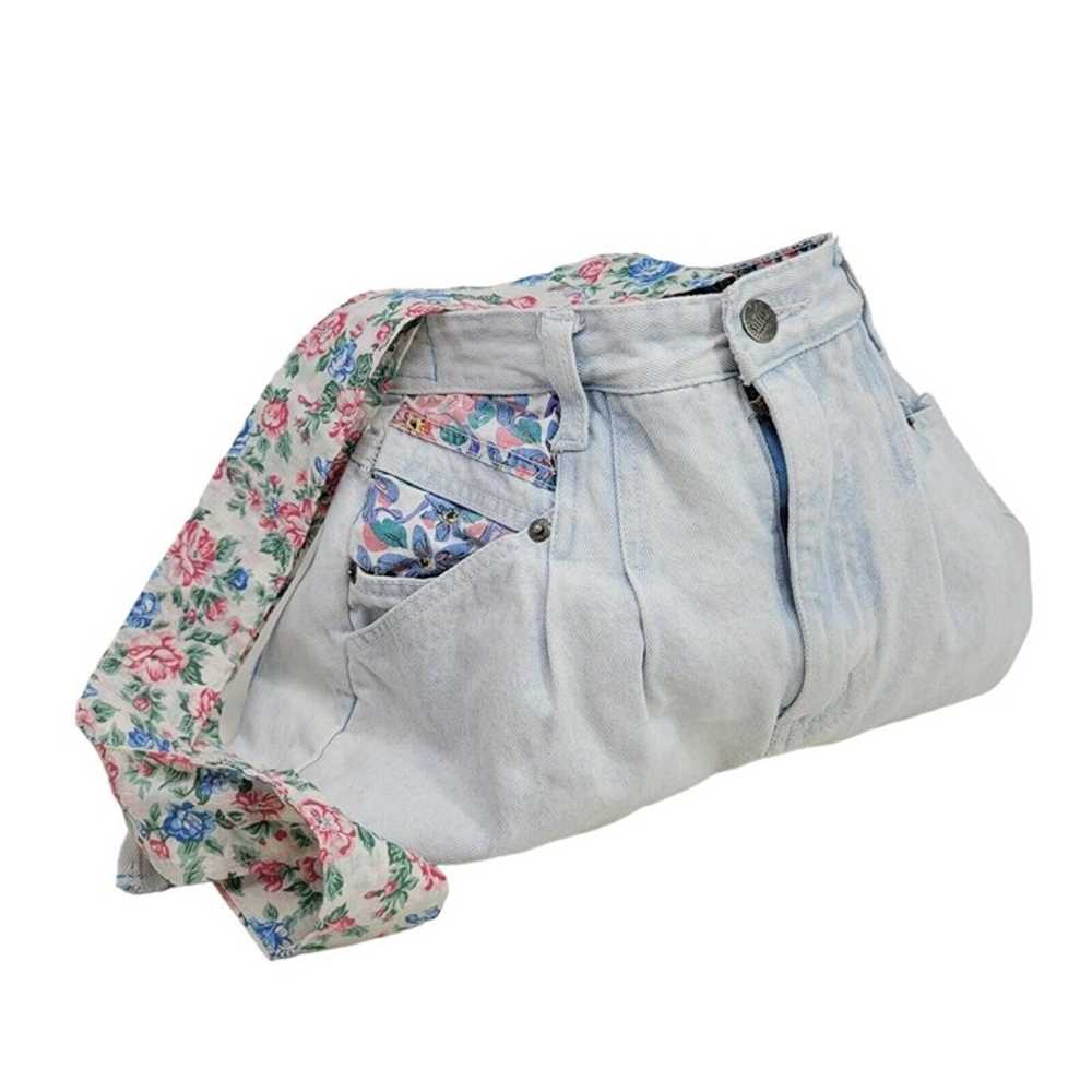 Vintage 80s Jean Shorts Unique Purse Bag hand mad… - image 1