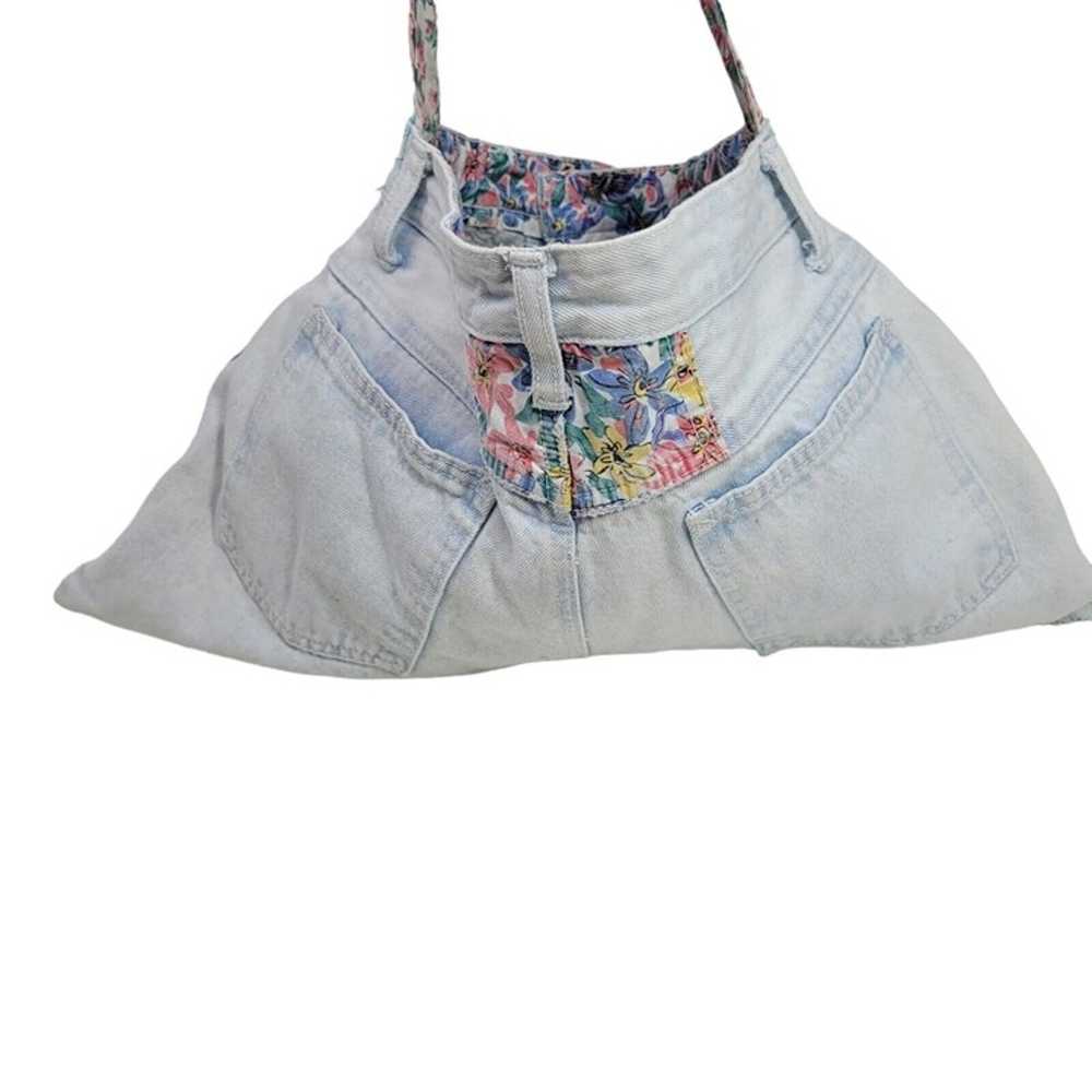 Vintage 80s Jean Shorts Unique Purse Bag hand mad… - image 5