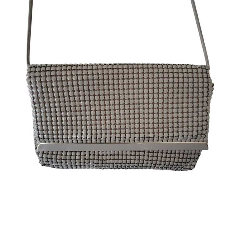 Vintage Mesh Purse Taupe Alumesh Handbag Clutch - image 2