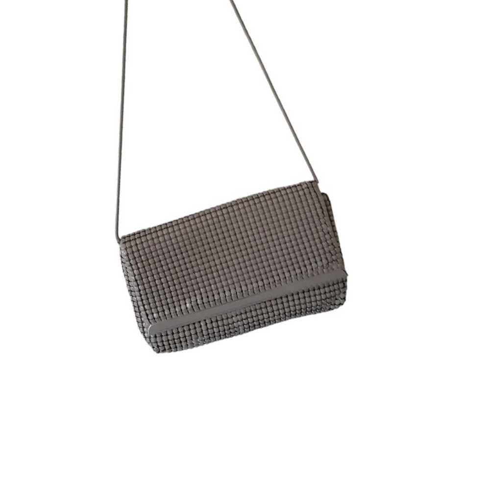 Vintage Mesh Purse Taupe Alumesh Handbag Clutch - image 4