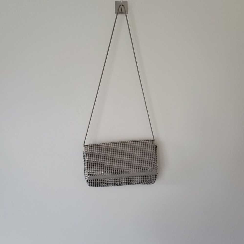 Vintage Mesh Purse Taupe Alumesh Handbag Clutch - image 6