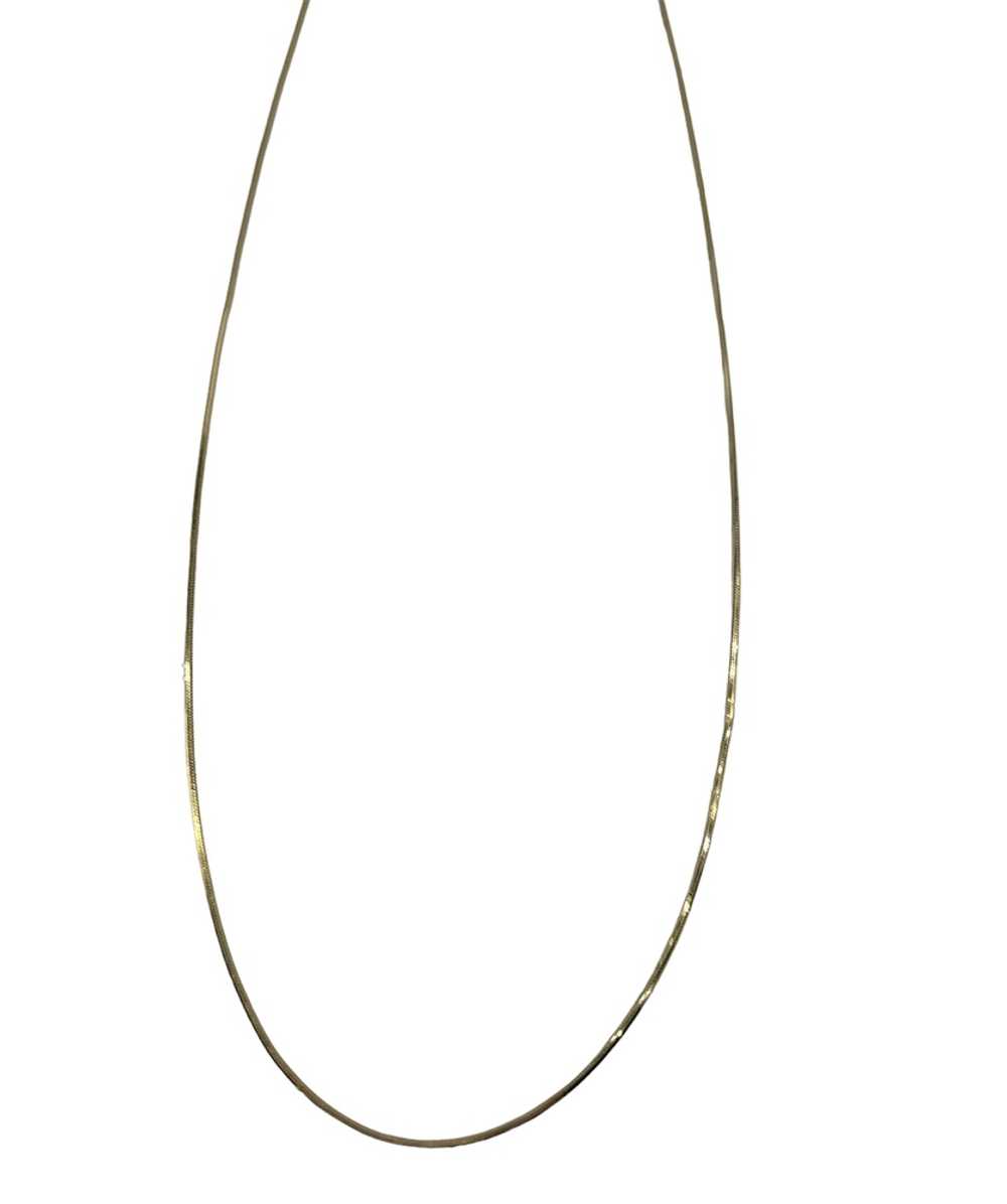 14kt YG 20" Square Snake Chain - image 1