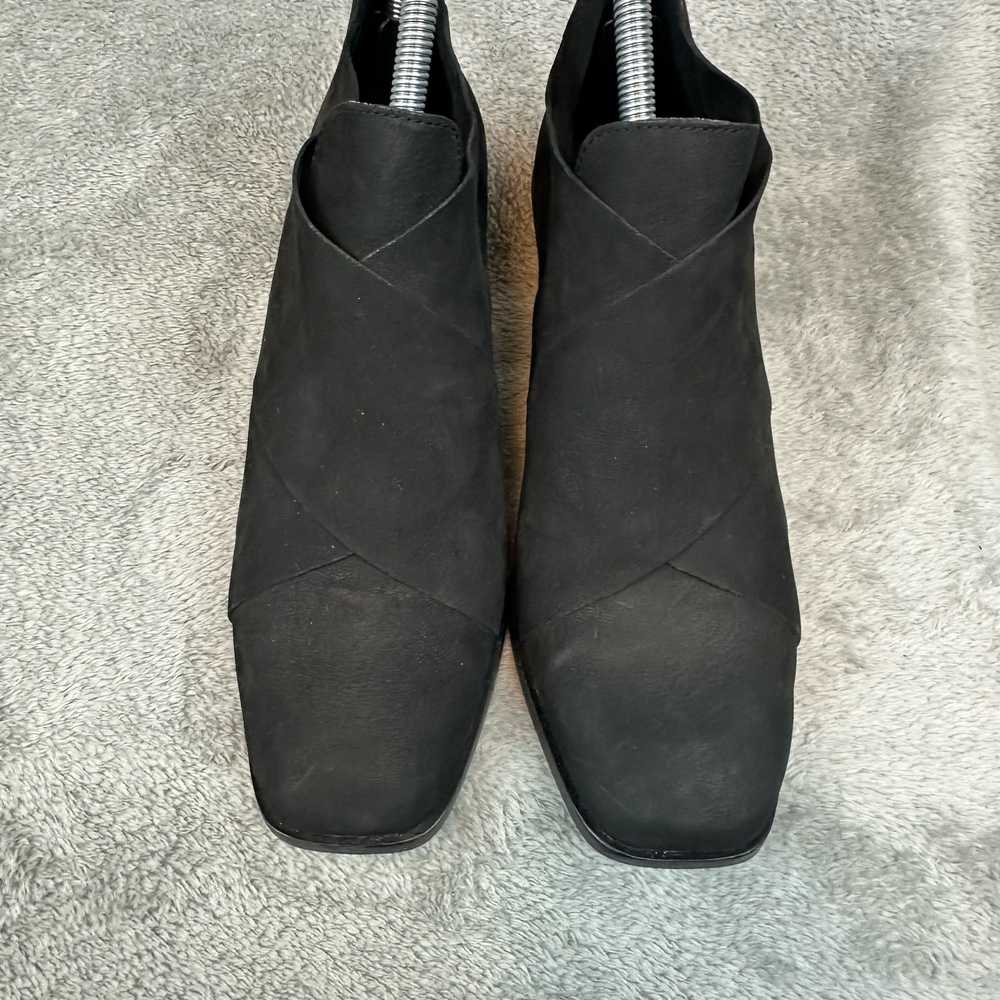 Eileen Fisher Size 8 Womens Black Nubuck Leather … - image 2