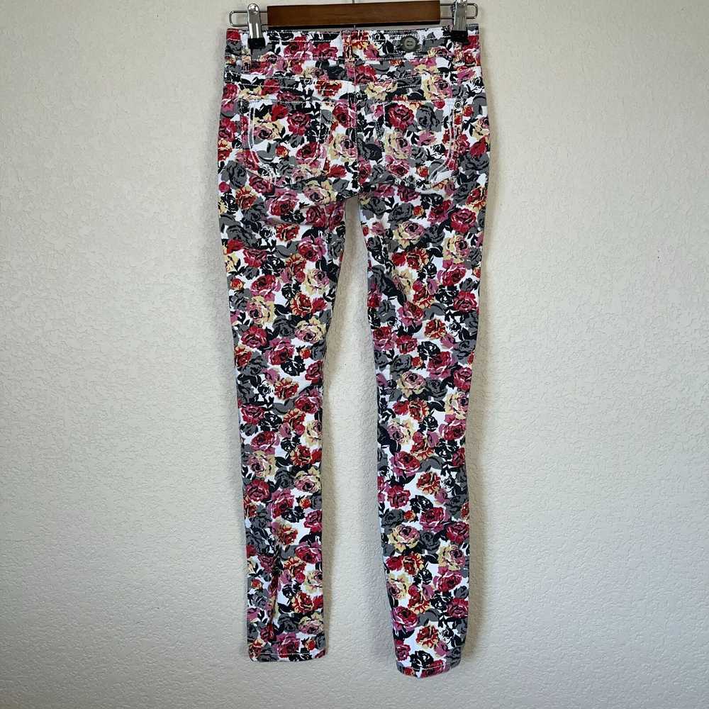 1st Kiss Juniors Sz 0 Skinny Jeans Colorful Flora… - image 5