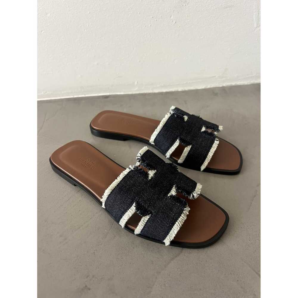 Hermès Oran cloth sandal - image 2