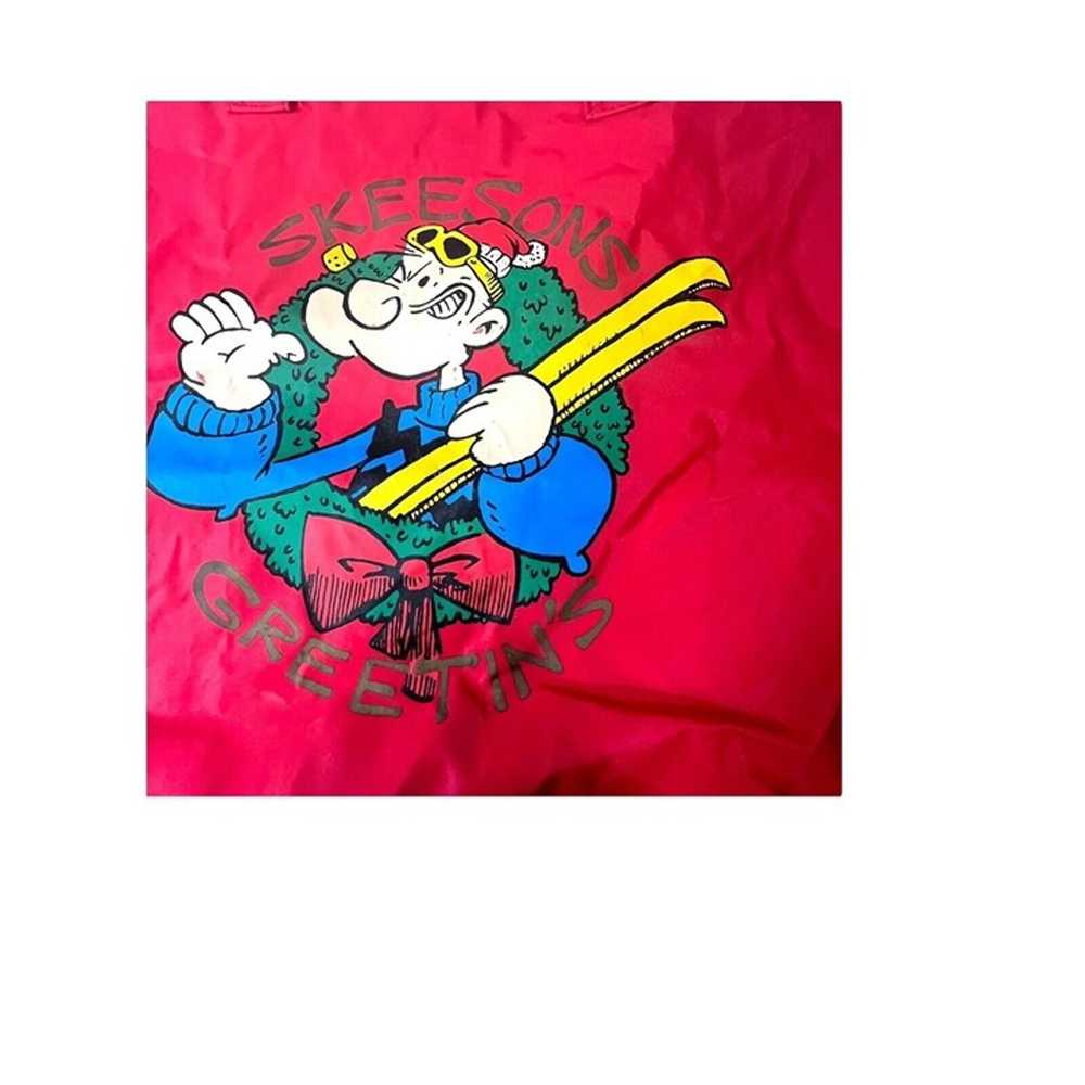 1990s 1994 Popeye Christmas Bag Skeesons Greetin'… - image 2