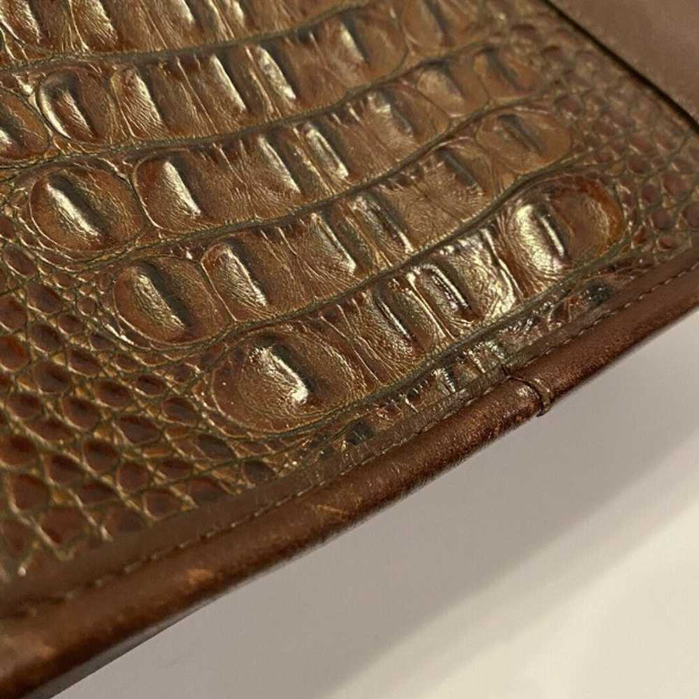 Vintage Brighton Brown Leather Croco Purse Handba… - image 6