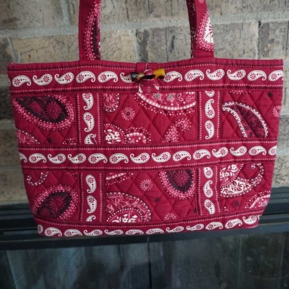 Vera Bradley Mesa Red Small Tic Tac Tote Purse - image 2