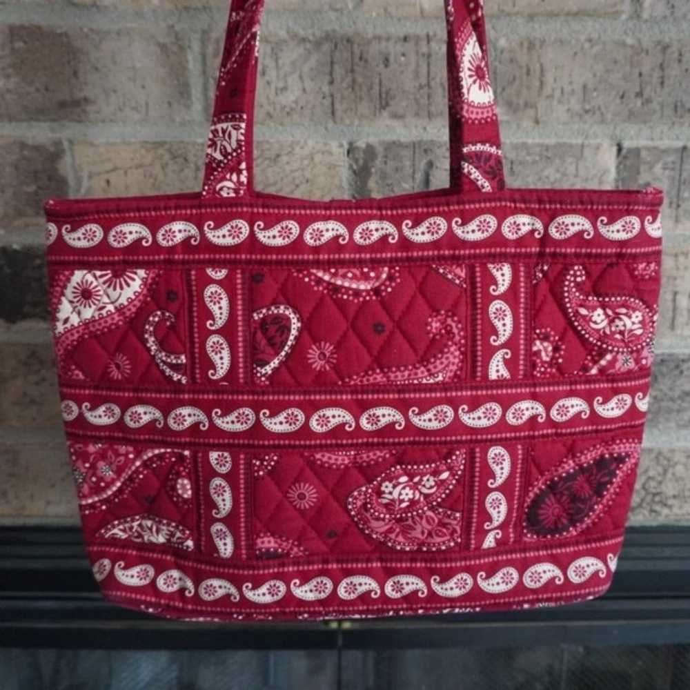 Vera Bradley Mesa Red Small Tic Tac Tote Purse - image 4