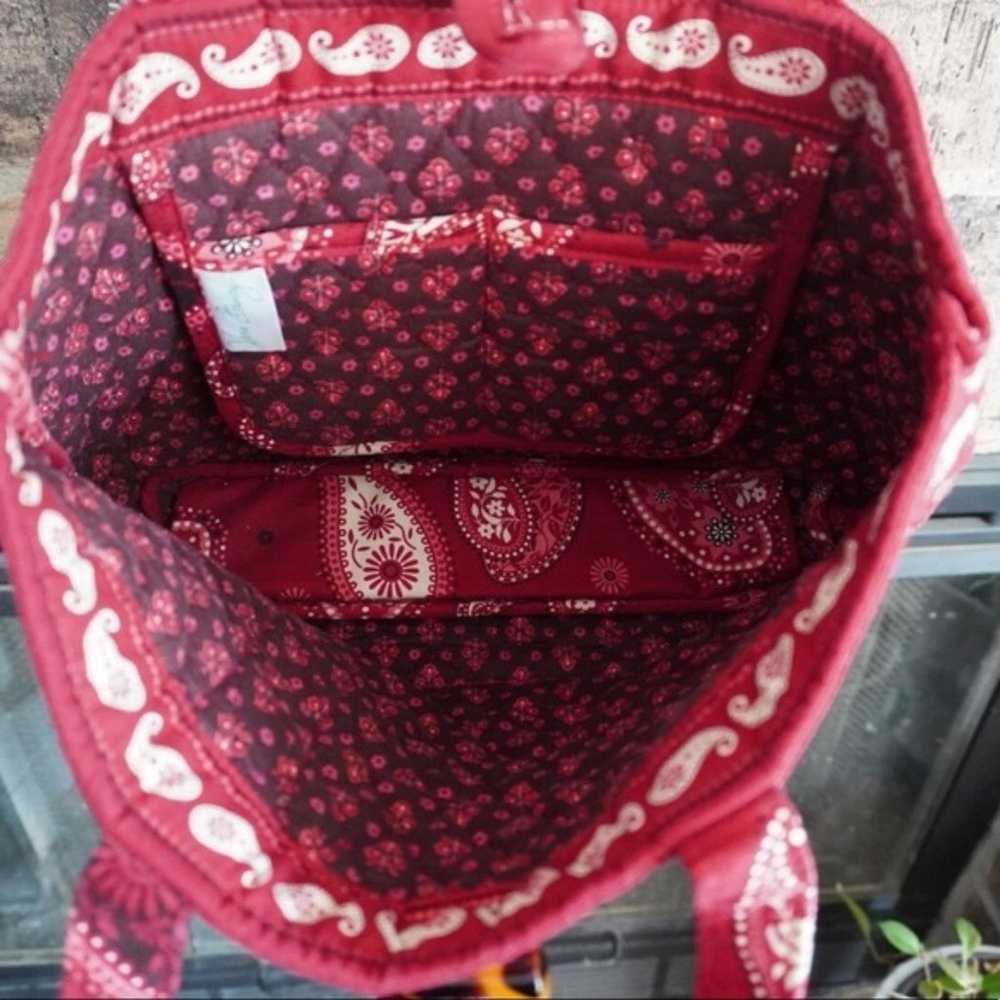 Vera Bradley Mesa Red Small Tic Tac Tote Purse - image 8