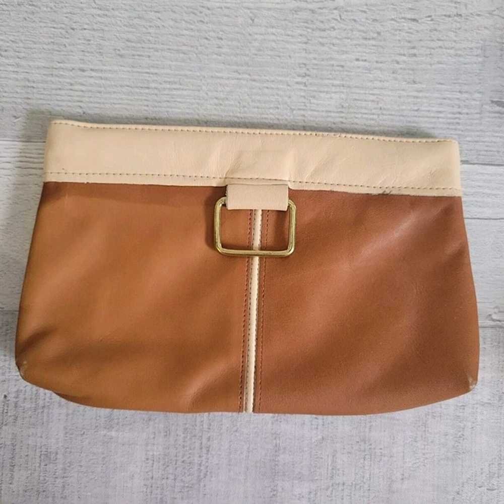 Vintage St. Thomas Brown Leather Clutch Bag Purse… - image 1