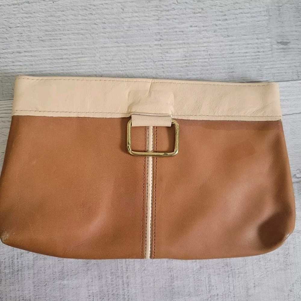 Vintage St. Thomas Brown Leather Clutch Bag Purse… - image 2