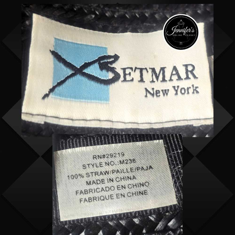 Betmar New York Vintage Black 100% Straw Rolled B… - image 5