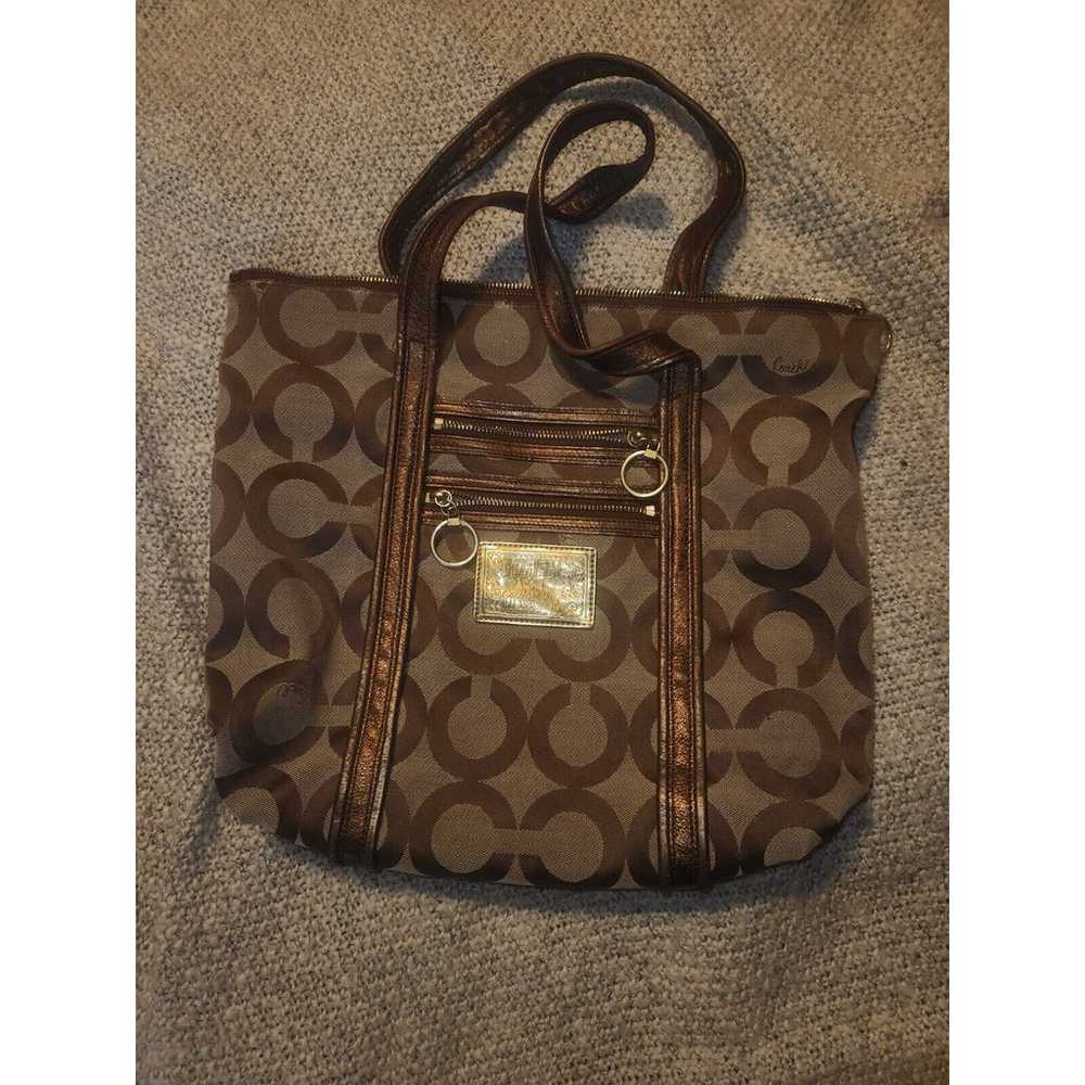 Vintage Coach Poppy Signature Brown Pop C Monogra… - image 2