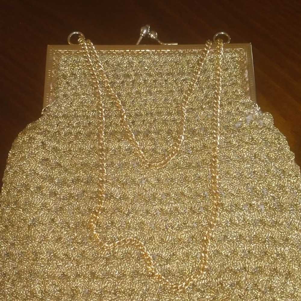 Vintage Jordan Marsh Gold purse made in Italy - image 1