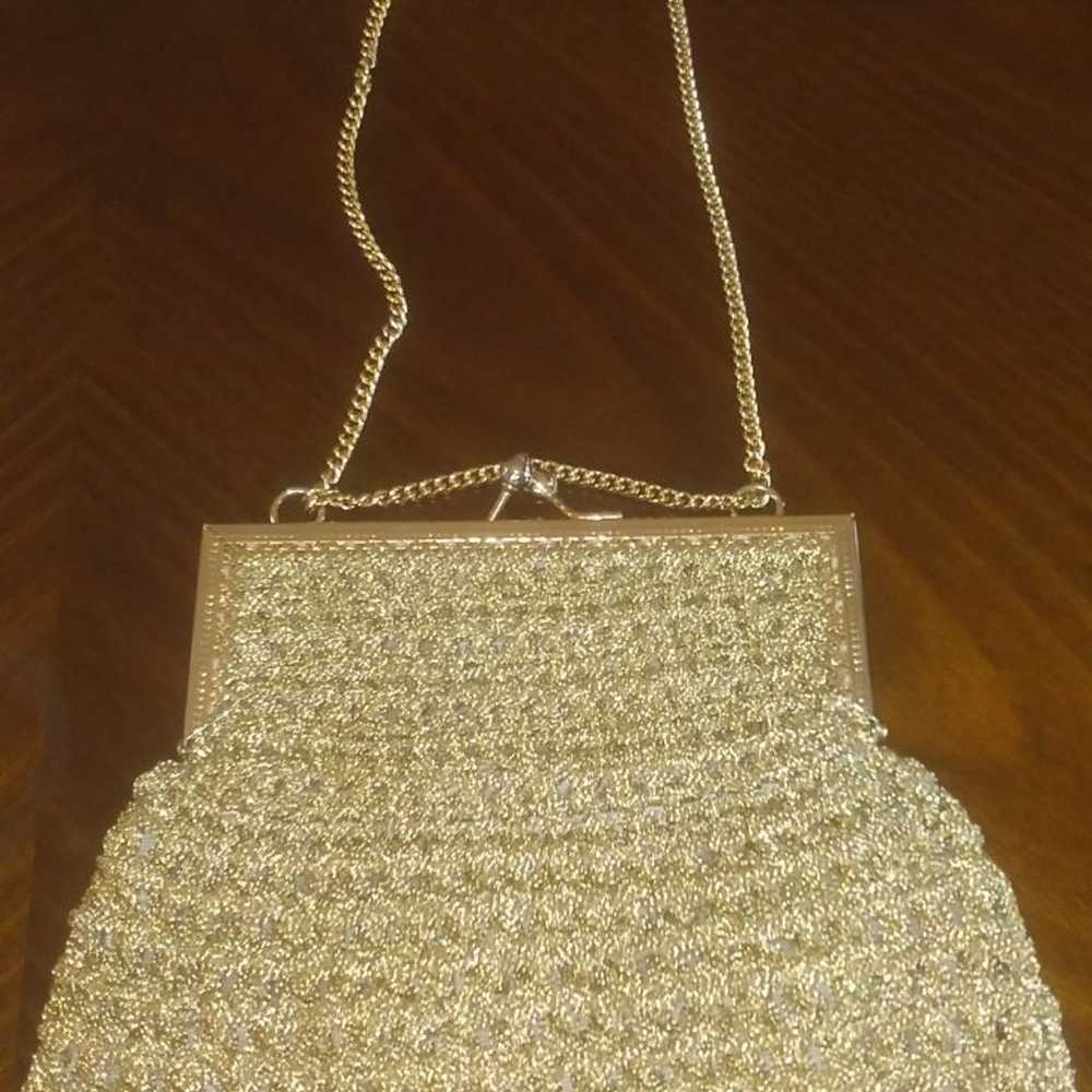 Vintage Jordan Marsh Gold purse made in Italy - image 3