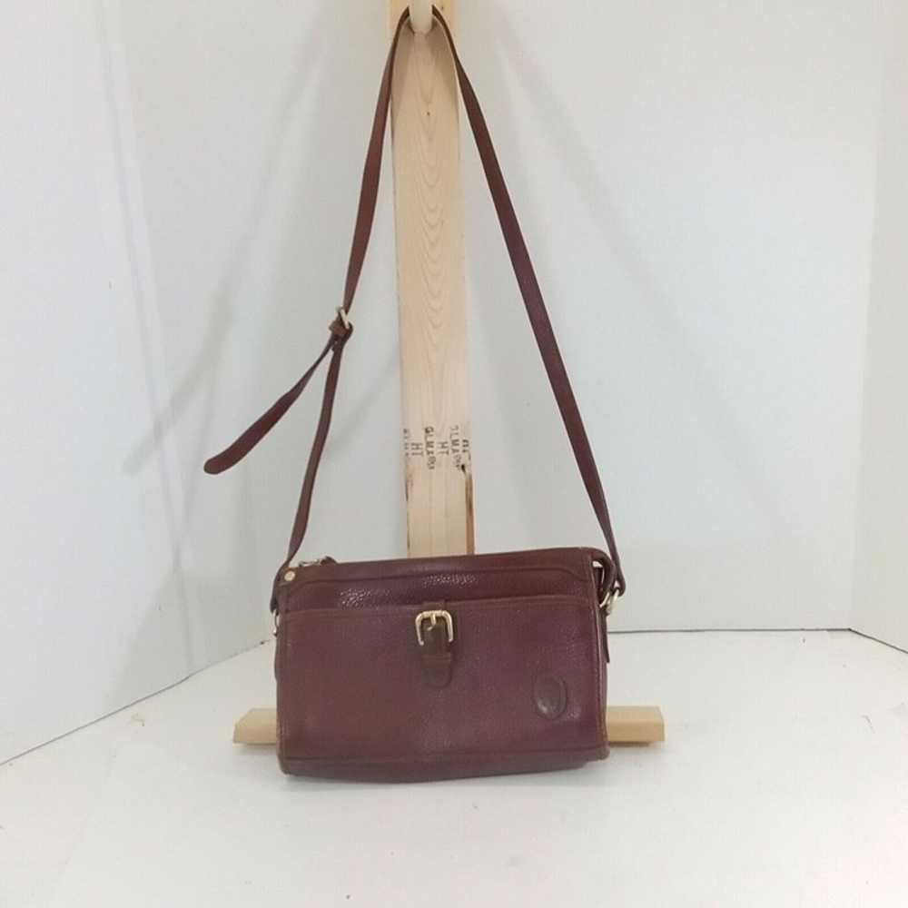 Vintage Liz Claiborne Red Leather Crossbody Shoul… - image 1