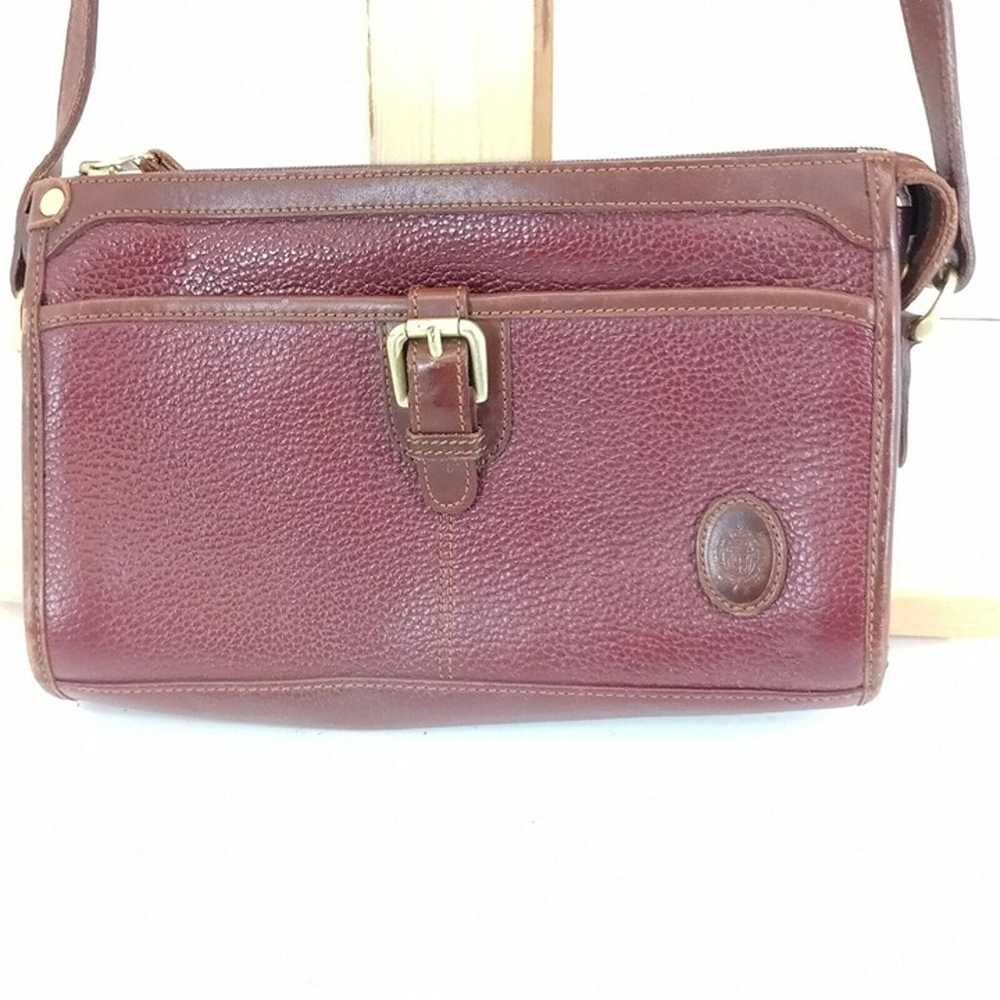 Vintage Liz Claiborne Red Leather Crossbody Shoul… - image 2