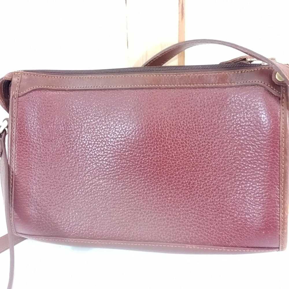 Vintage Liz Claiborne Red Leather Crossbody Shoul… - image 4