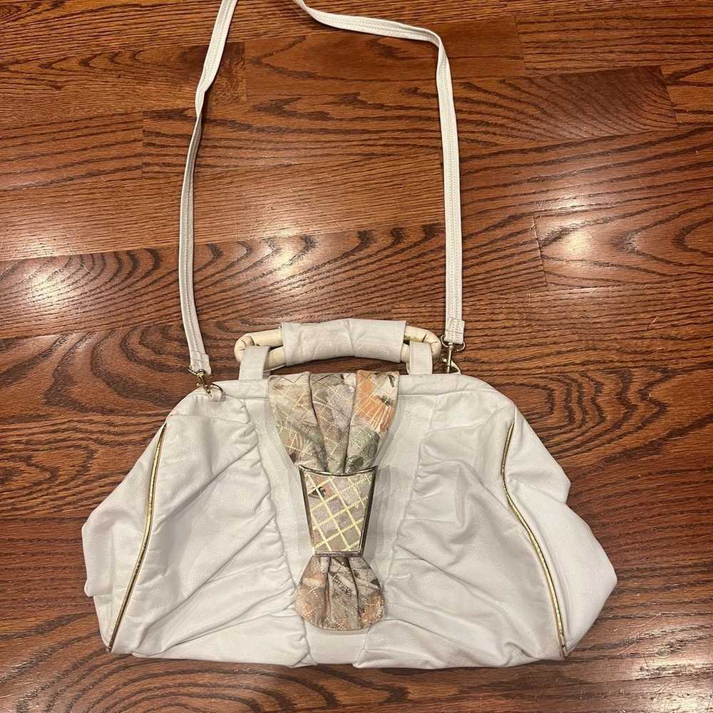 Vintage Paris Handbags New York White Leather Bag - image 1