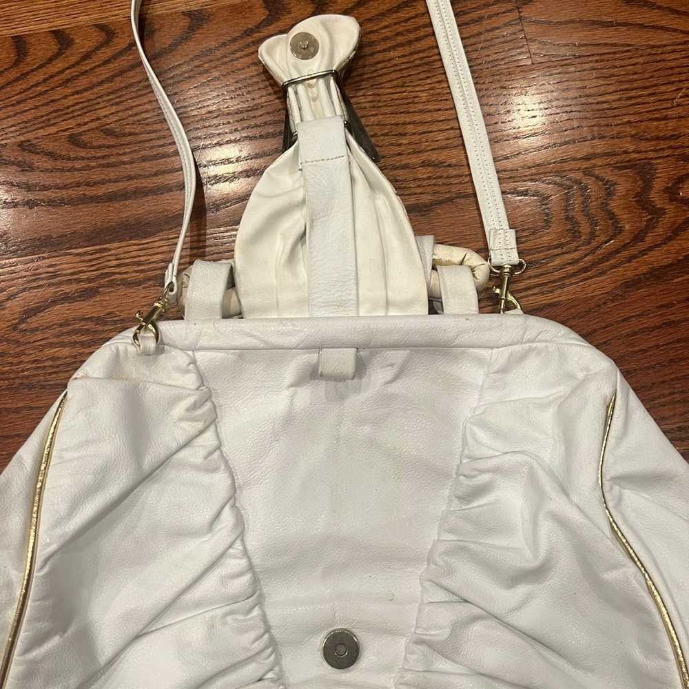 Vintage Paris Handbags New York White Leather Bag - image 2