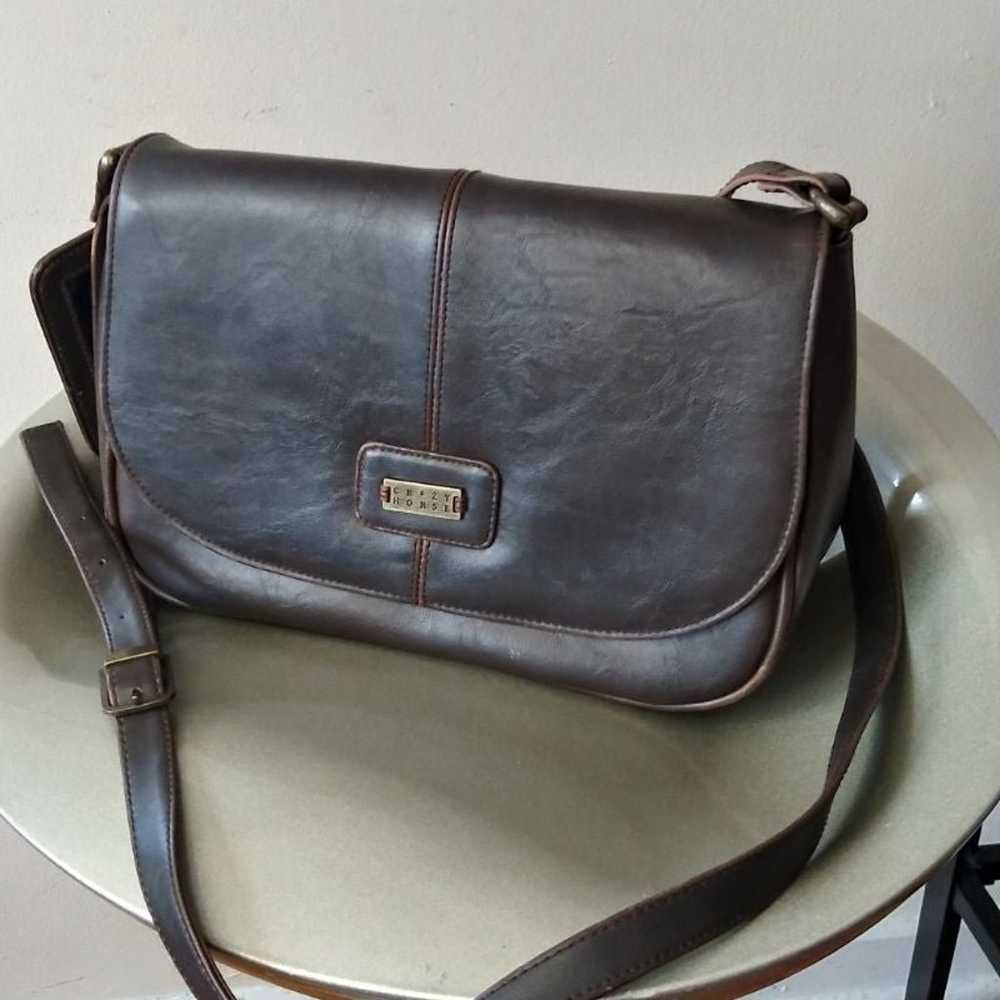 Crazy Horse Leather Vintage Crossbody For Women - image 2