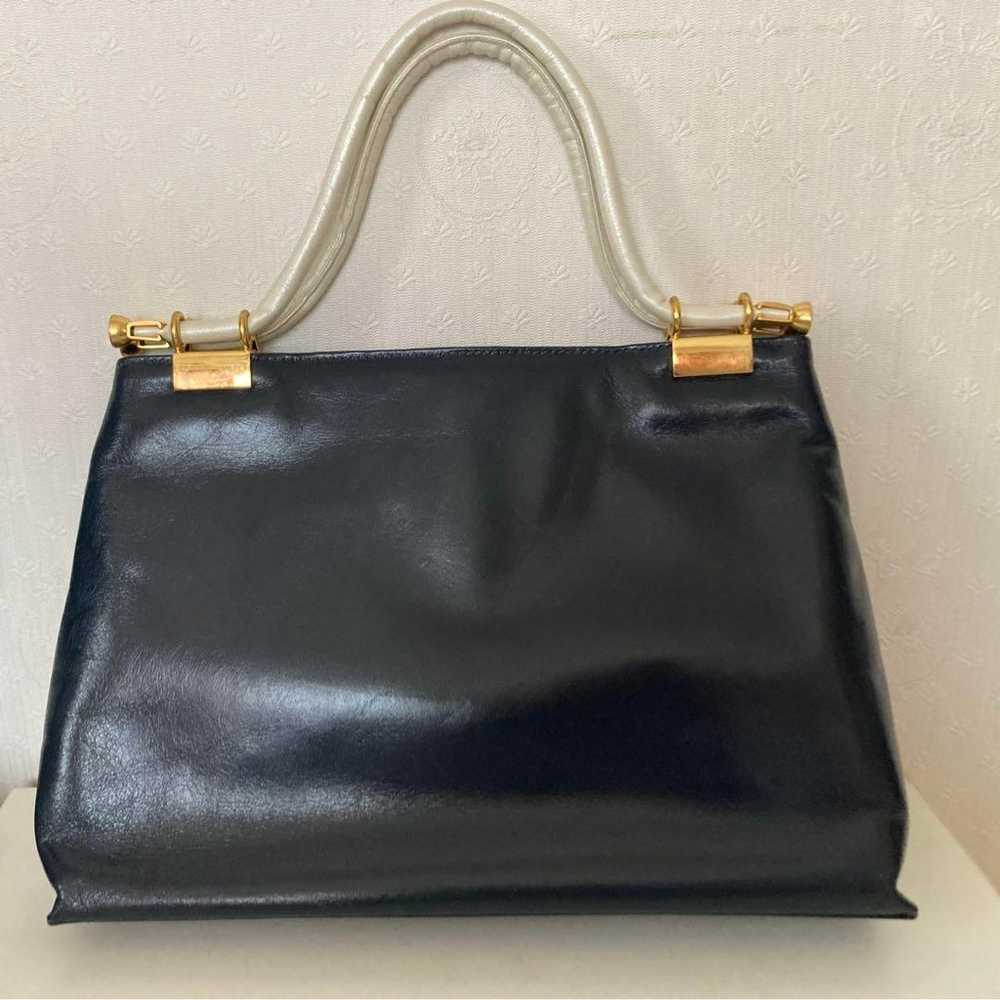 Kitamura Handbag made of genuine leather in navy … - image 2