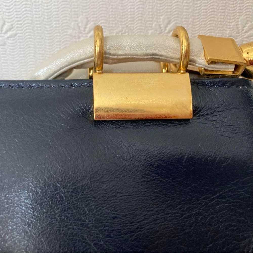 Kitamura Handbag made of genuine leather in navy … - image 6