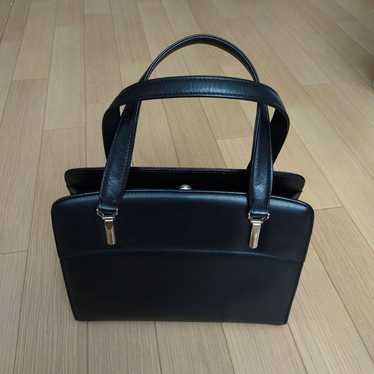 Romasual Handbag Genuine Leather Black Reversible… - image 1