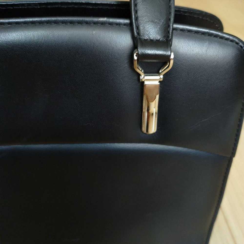 Romasual Handbag Genuine Leather Black Reversible… - image 4