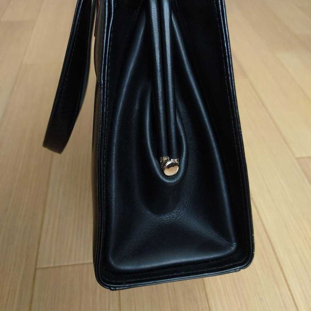 Romasual Handbag Genuine Leather Black Reversible… - image 7