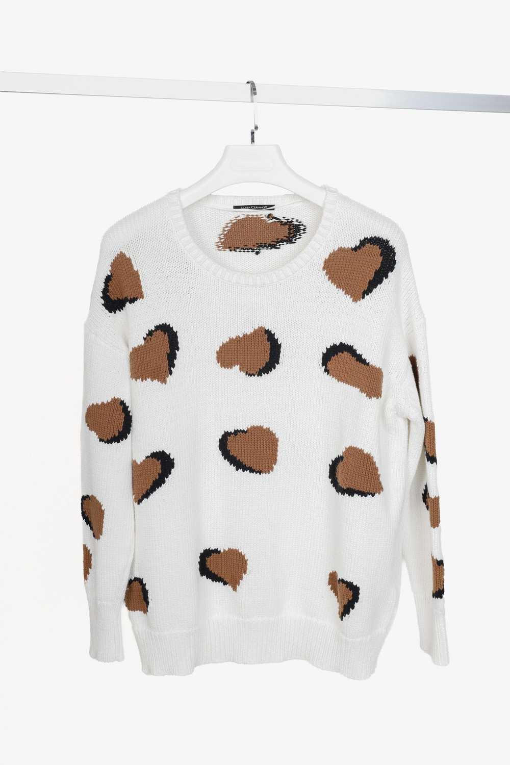 Luisa Cerano Luisa Cerano Cream Brown Animal Hear… - image 5