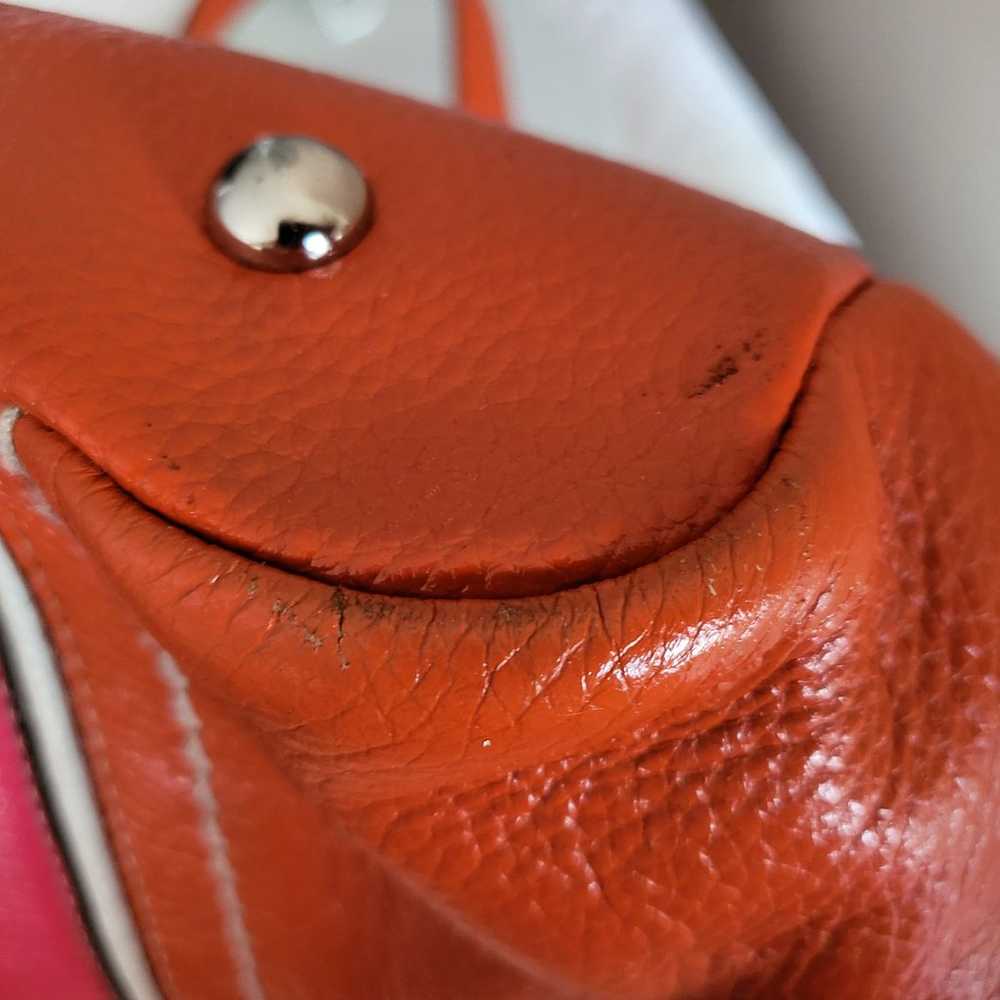 Vintage Tignanello orange pink shoulder bag - image 10