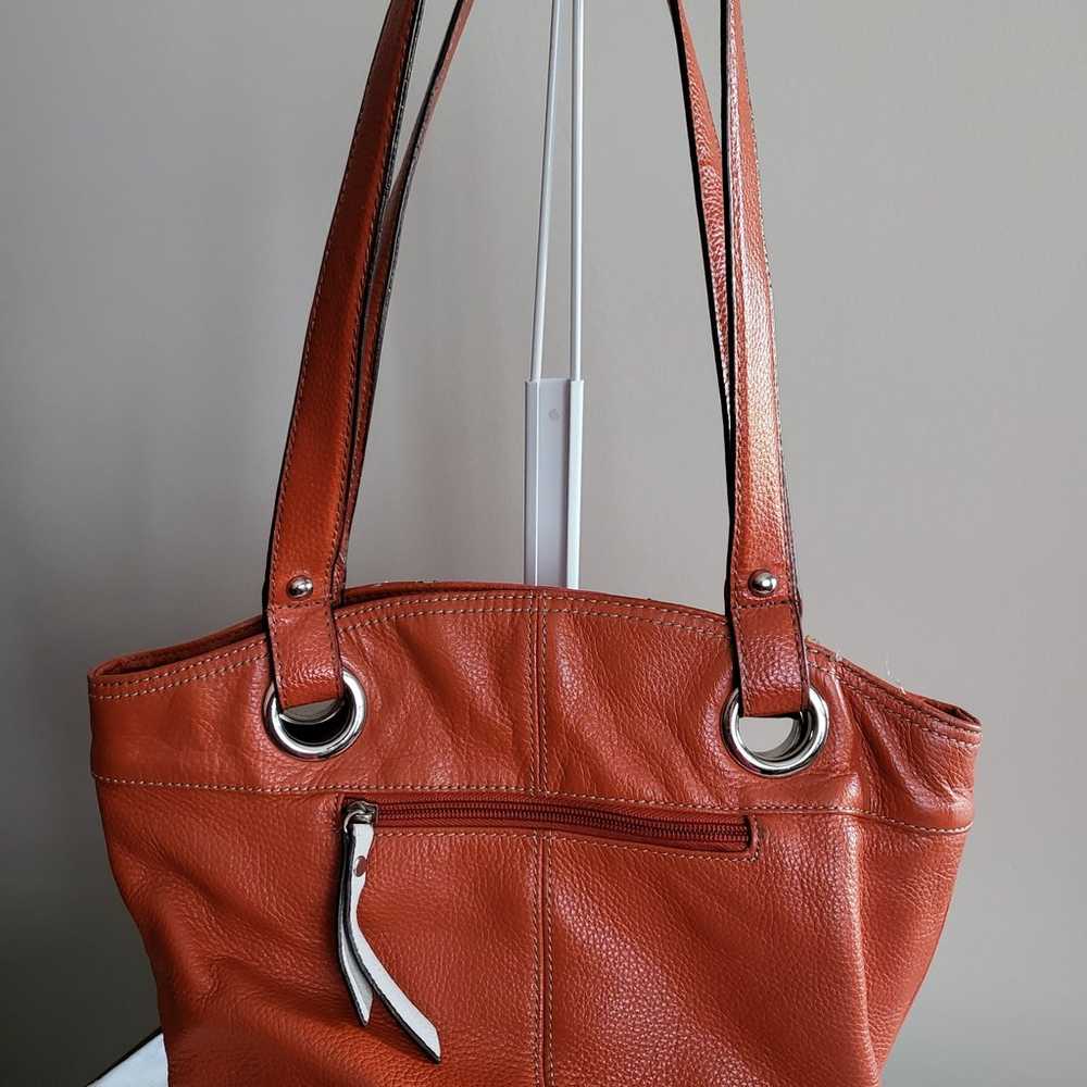 Vintage Tignanello orange pink shoulder bag - image 2