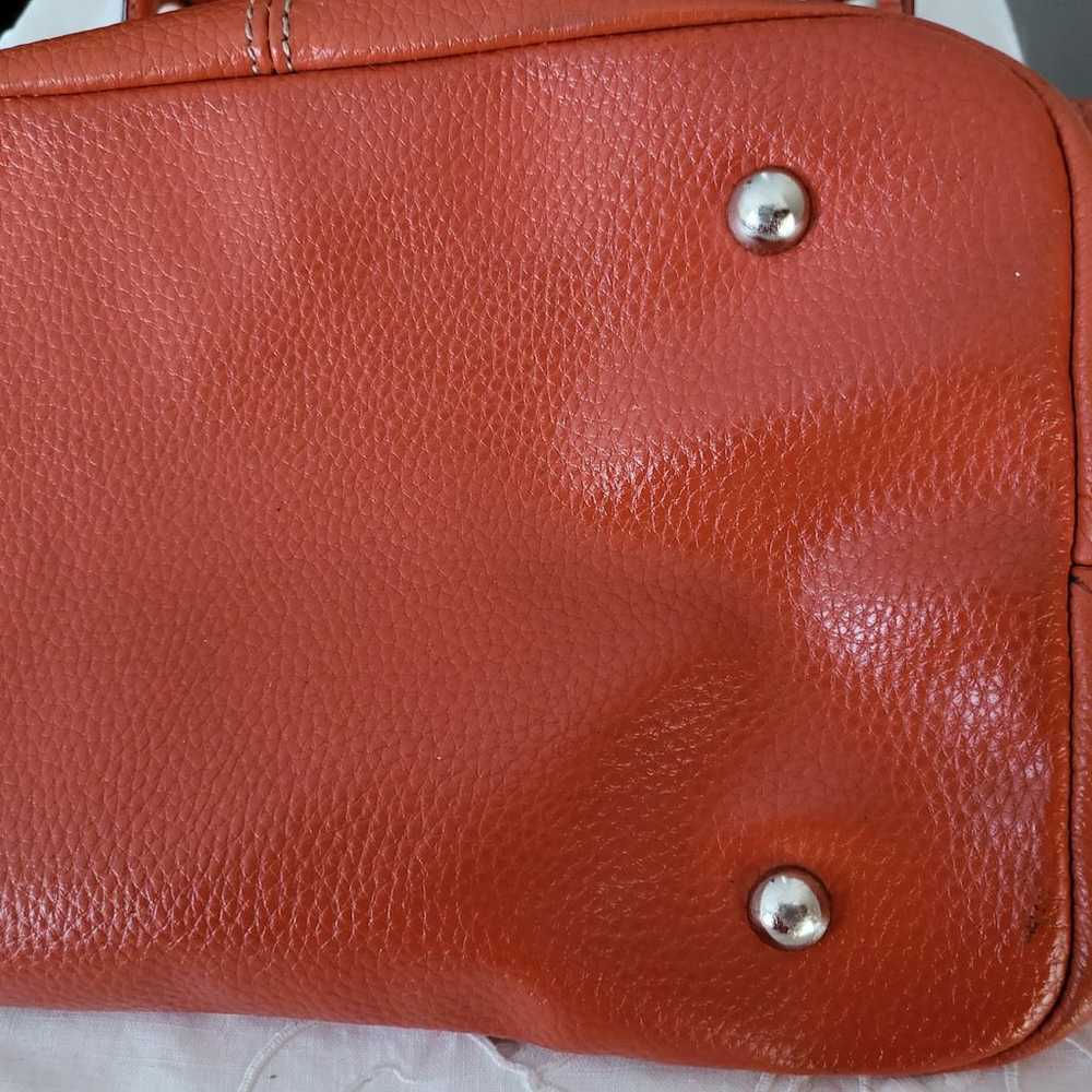 Vintage Tignanello orange pink shoulder bag - image 7