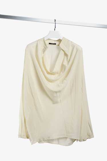 Etro Etro Cream Silk Cowl Neck Tunic