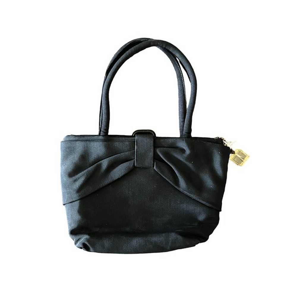 VINTAGE Black Bow Mini Handbag - image 1