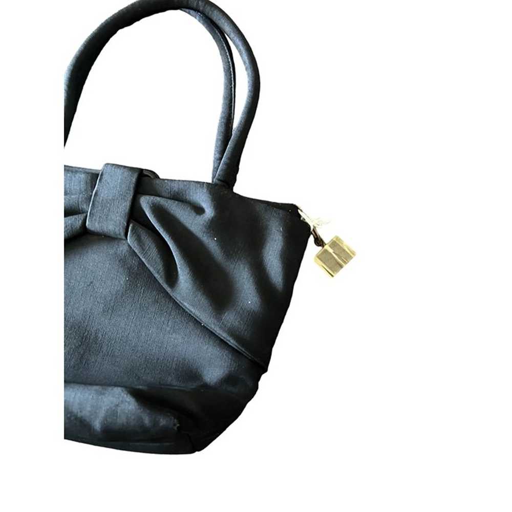 VINTAGE Black Bow Mini Handbag - image 2