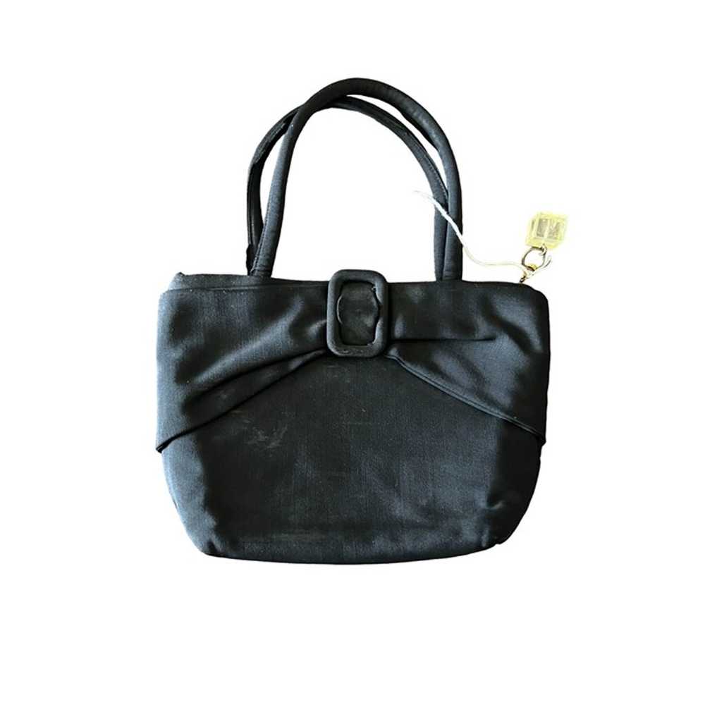 VINTAGE Black Bow Mini Handbag - image 4