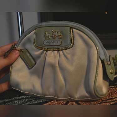 COACH vintage Satin Make up Cosmetic Pouch