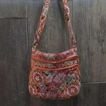 Vera Bradley Vintage Triple Zip Hipster Crossbody… - image 1