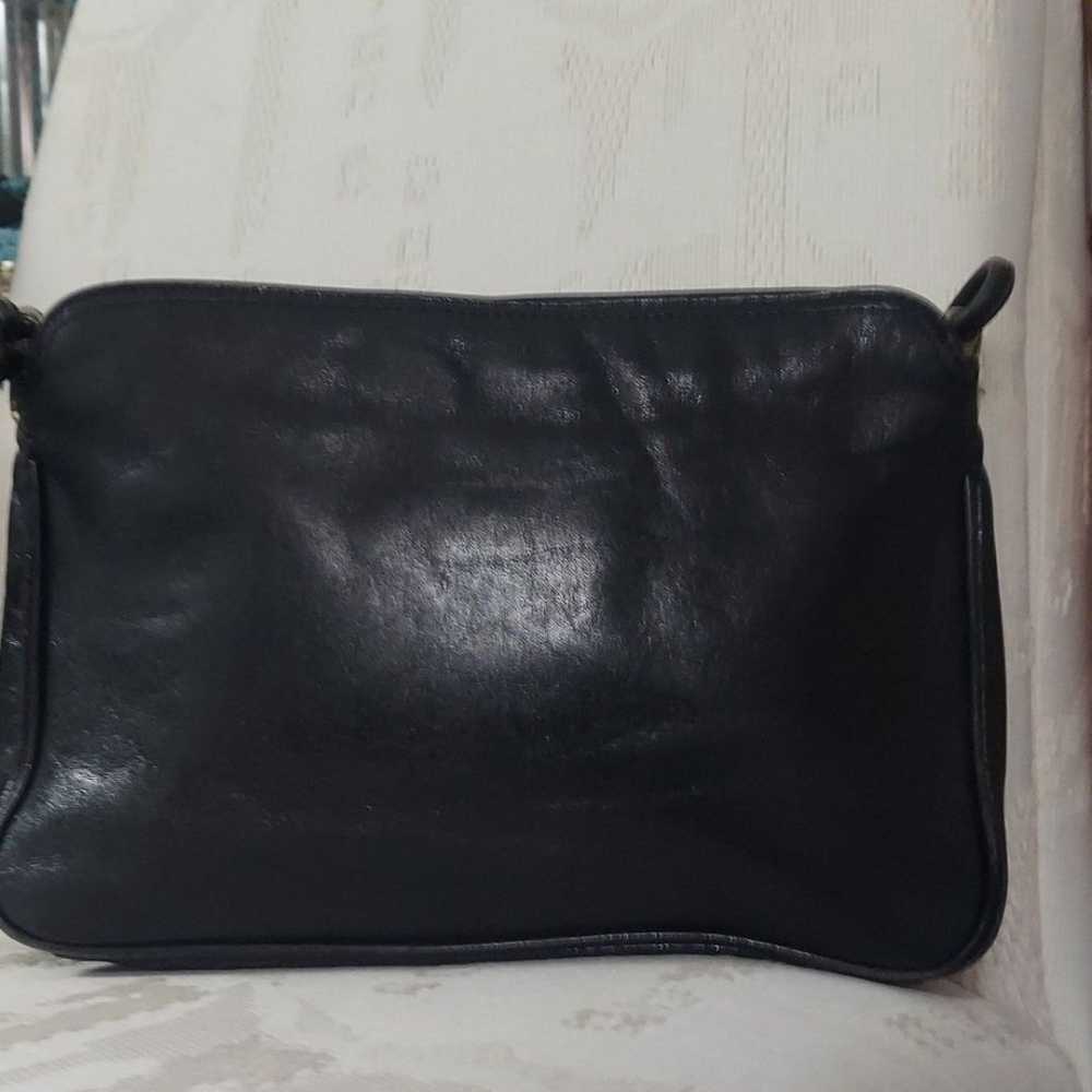 Vintage Tano Black Soft Leather Shoulder Bag - image 10