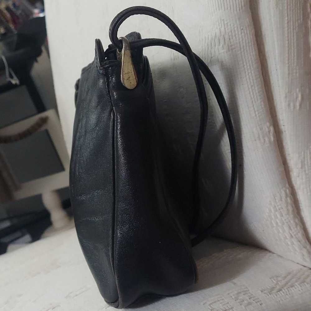 Vintage Tano Black Soft Leather Shoulder Bag - image 11