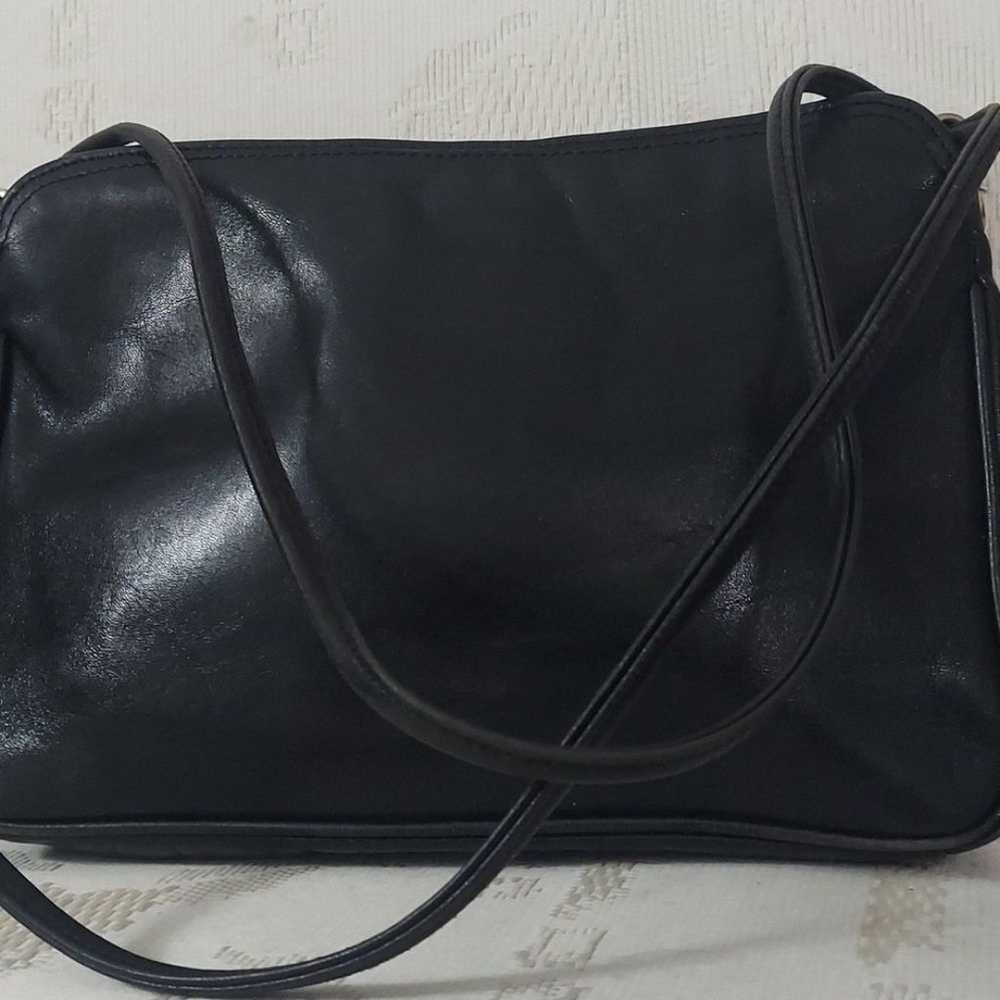 Vintage Tano Black Soft Leather Shoulder Bag - image 12