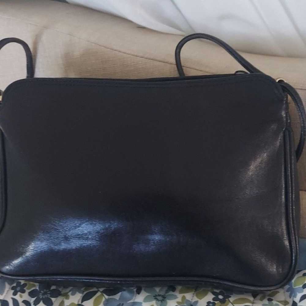 Vintage Tano Black Soft Leather Shoulder Bag - image 2