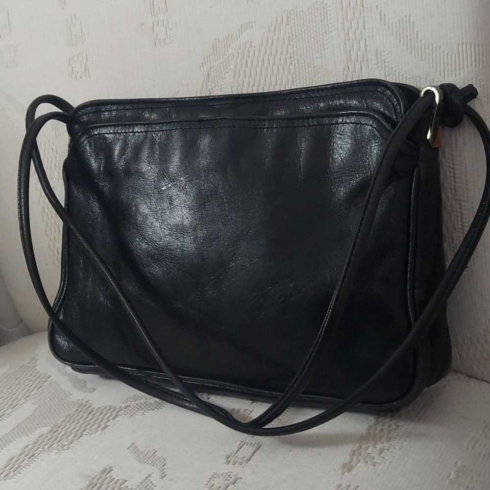 Vintage Tano Black Soft Leather Shoulder Bag - image 8