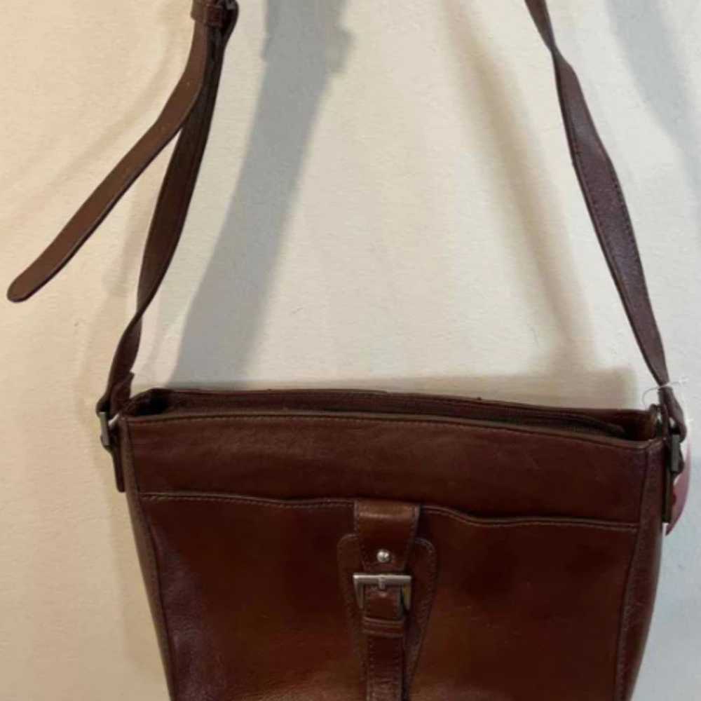 Vintage Etienne Aigner Brown Leather Shoulder Bag… - image 1