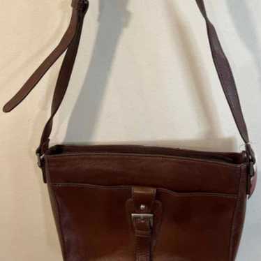 Vintage Etienne Aigner Brown Leather Shoulder Bag… - image 1