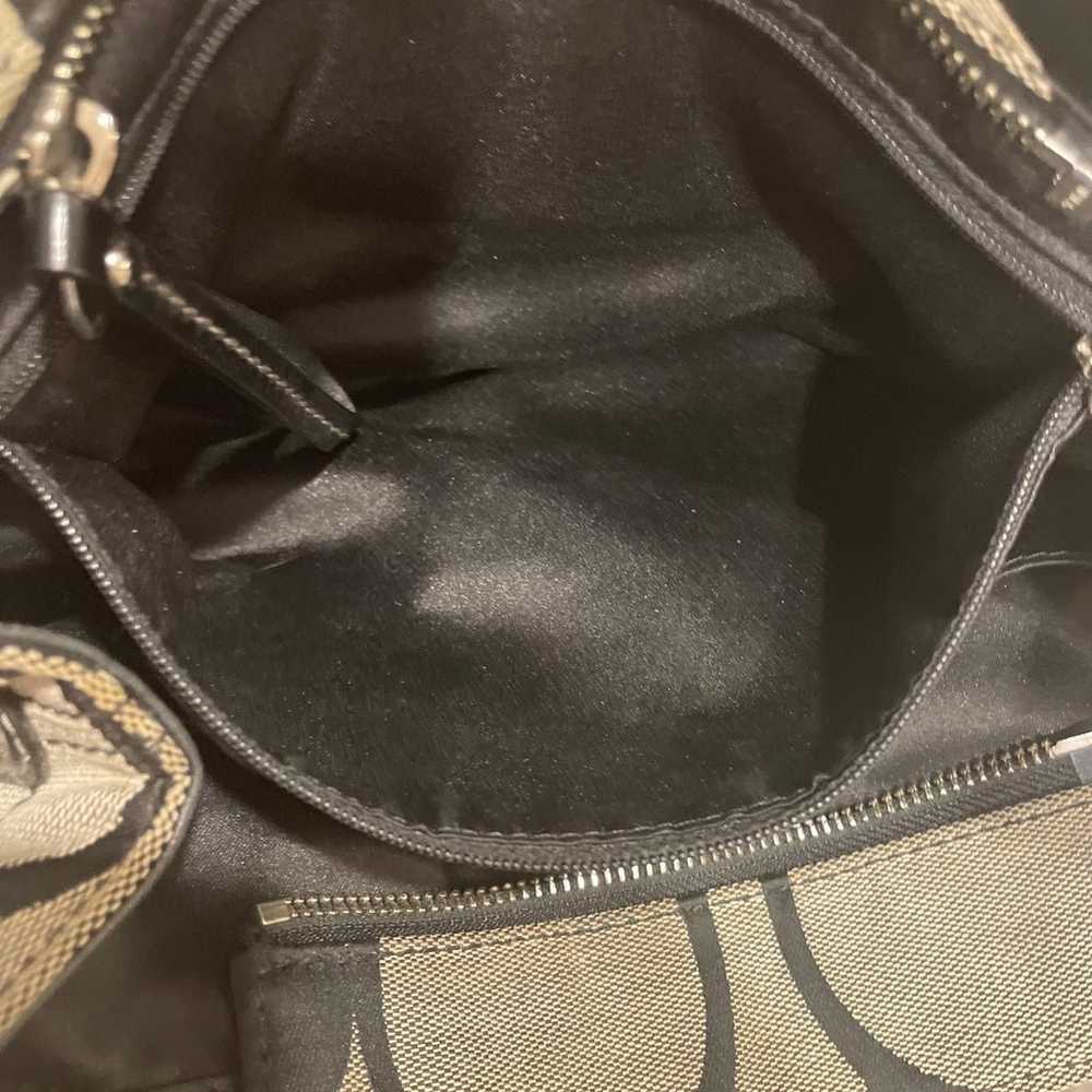 Coach black/grey “C” purse - image 6